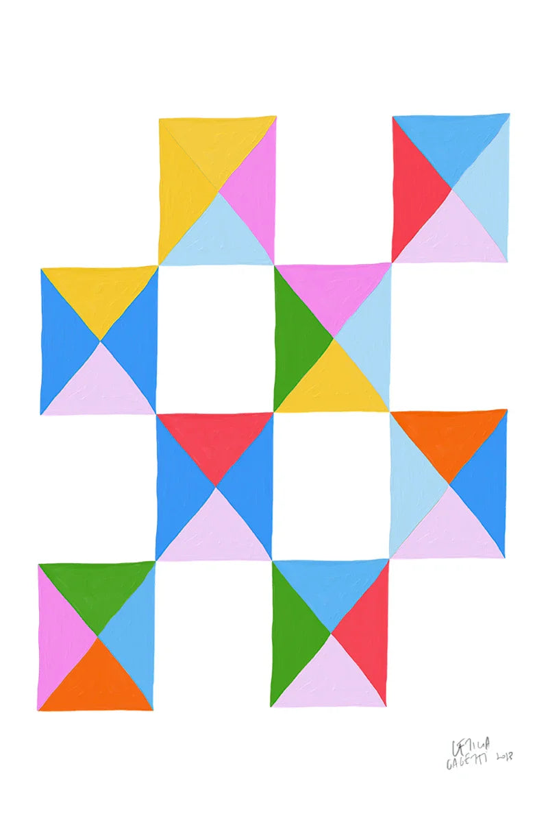 ‘Estudios Geométricos 03' wall poster by Leticia Gagetti