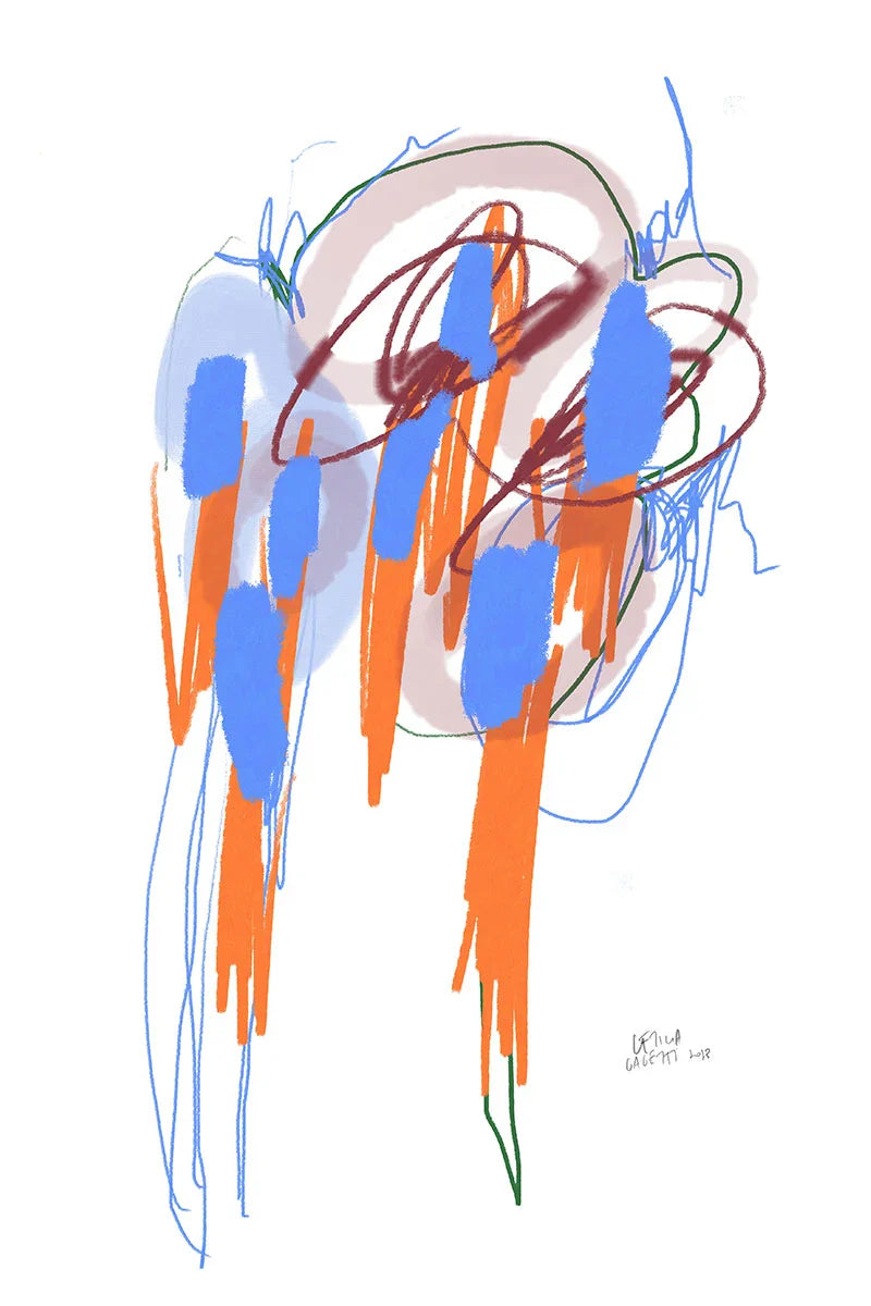 ‘Flores y Vino’ giclée art print by Leticia Gagetti